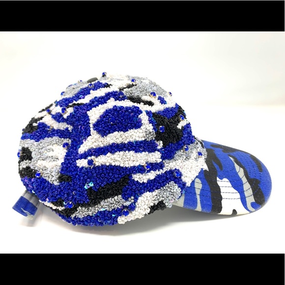 SALE ❗️AMAZING CAMOUFLAGE CRYSTAL & BEADED HAT main image 6